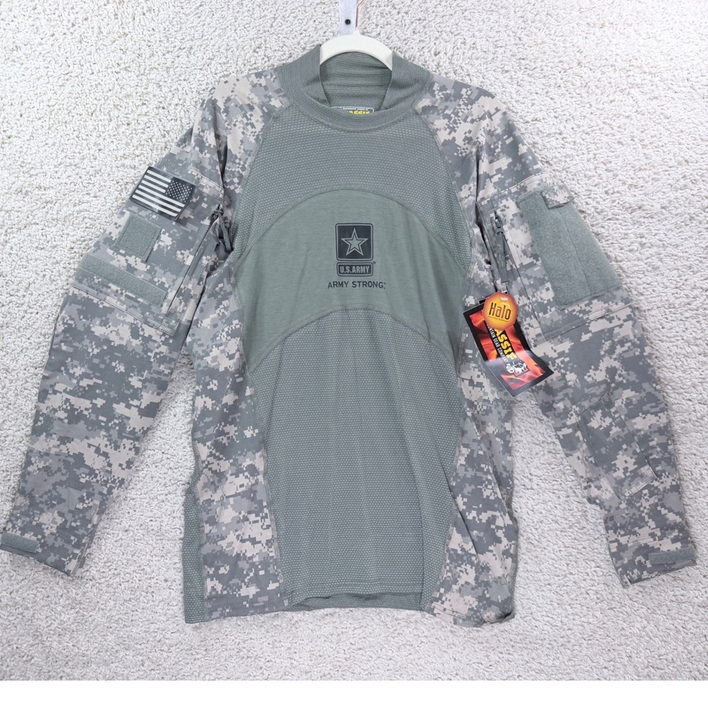 Massif Army Combat Shirt Mens Medium Green Camo ACU Digital Tactical Hiking NWT